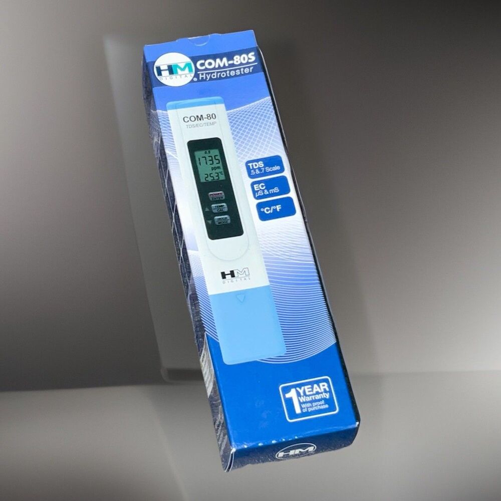 HM Digital COM-80S EC/TDS/Temp HydroTester/Meter, ppm ppt Tester